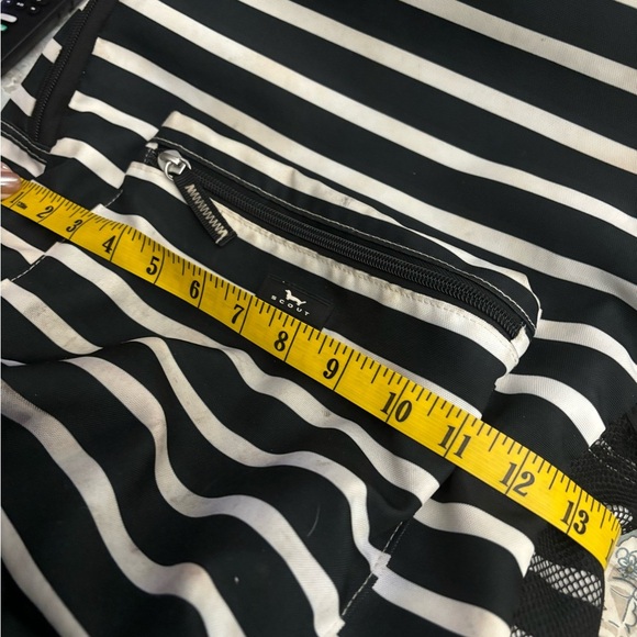 Scout Black and white backpack made with poly canvas
Wipe clean with damp towel - Picture 14 of 16